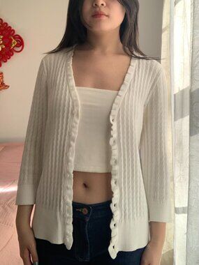 Cotton Cable-Knit Cardigan